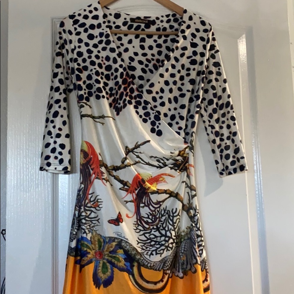 Roberto Cavalli Phoenix print dress Sz small